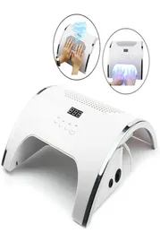 80W 2in1 Nail Lamp Nail Dust Collector Manicure med två kraftfulla fläkt 36 LED -torktumlare dammsugare manikyrverktyg7370993