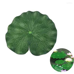 Decorative Flowers Artificial Leaf Floating Foam Lotus Fake Pond Party Decor For Aquarium Pool