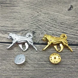 Broszki Alaskan Malamute and Pins Trendy Animal Metal Men Men Men Modna biżuteria dla zwierząt domowych