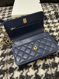 Lüks çantalar yeni stil denim elmas kafes tasarımcısı lüks omuz çantası bayan el çantası zincirleri deri kadın cüzdanlar toptan kart tutucu cüzdan telefon çanta