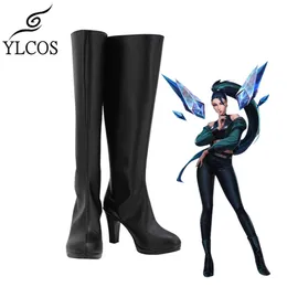 Catsuit Kostüme Beliebtes Spiel LOL Neue KDA Kaisa Cosplay Schuhe Party Maßgeschneiderte schwarze Stiefel