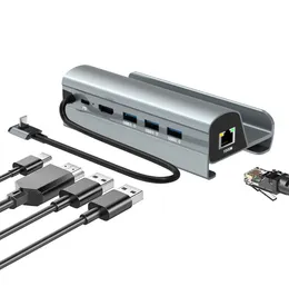 Steam Deck Dock Bundle 6 i 1 USB C Docking Station för SteamDeck PD USB3.0 1000M 4K 60Hz Steam Deck RJ45 Tillbehör