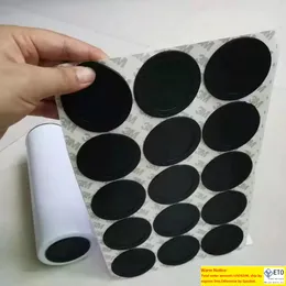 Yuvarlak Siyah Kauçuk Kavurma Pad kendi kendine yapışkan bardak alt etiketler 15oz 20oz 30 oz tumblers koruyucu kaymaz pedler 2021
