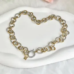 Collares colgantes Collar chapado en oro de 18 k Mujeres de lujo Joyería de fiesta para hombres Regalo de Navidad