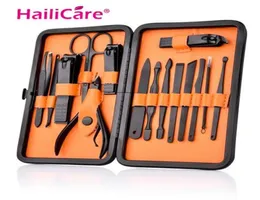 15 i 1 Nail Clipper Kit med Case Nail Care Set Pedicure Cutters Scissor Tweezer Knife Professional Manicure Set Tools9365994