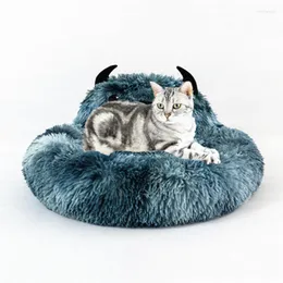 Letti per gatti Peluche Rotondo Sphynx Letto per cuccioli Inverno Sonno profondo Pet per gatti Gotas Accessori Cuscino per cani Divano Casa Legowisko Dla Psa