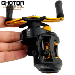 BAITCASTING REELS Fiskrulle GF2000 BAITCASTING REEL 8KG MAX DRAG 7.2 1 Hög Speed ​​Wheel Fishing Casting Fishing Pesca Bait Casting Reel 230403