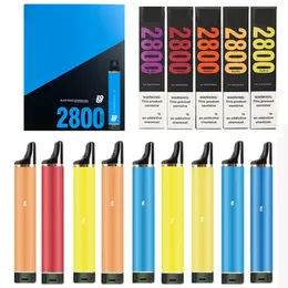 Zooy flex 2800 Puff Vape E Cigaretter engångspenna 1500mAh Batteri 10 ml PODS KATTRONT PREFYLDE FYLLASERS PORTABLE VAPOR DEVCICE KIT