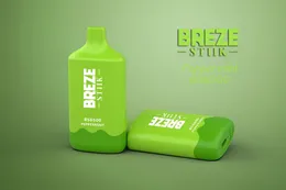 Original Breze Stiik BS6500 Puff E Cigaretter 52G bar engångsvapspenna 400mAh laddningsbart batteri 12 smaker 2% 5% kapacitet 15 ml pepparmynta