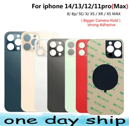 OLI OBIETTIVI GLIGGIO OEM BRIG per iPhone 8 8Plus SE XR XS 11 12 13 14 PRO MAX Plus Coperchio posteriore della batteria con adesivo adesivo