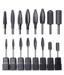 8 Types Black Tungsten Carbide Nail Drill Bits Electric Milling Cutters Manicure Machines Hardware Pedicure Buff Tools TRHG01086209517
