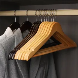 Вешалки стойки 5/20 кусочков премиум винтажный деревянный вешалка без скольжения сухой одежда вешалка для шкафу организатора костюма.