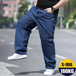 Erkek kot 10xl büyük boyutlu gündelik pantolon pantalon homme sokak giyim trend markası artı pantolon nefes alabilen yağ gevşek