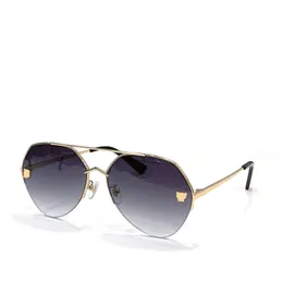 Neue Modedesign-Piloten-Sonnenbrille 0335S Metall-Halbrahmen, leichte und bequeme, einfache, vielseitige Outdoor-UV400-Schutzbrille