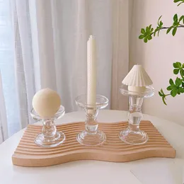 Candle Holders Glass For Birthday Decoration Decorative Wedding Candlestick Stick Holder