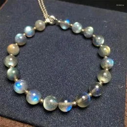 Bangle Natural Labradorite Armband Crystal Bead Healing Stone Fashion Gemstone Women smycken gåva 1st
