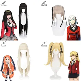 Trajes de Catsuit Anime Kakegurui Jabami Yumeko Meari Saotome Yomoduki Runa Momobami Kirari Ririka Peruca Cosplay