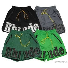 Rhude Designer Men Rh Limited Rhude Shorts Summer Swim Short need Hip Hip Hip Hip Street Sports Beach PantsメンズエラスティックウエストサイズS XL最高品質