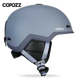 Skidglasögon Copozz Kvinnlig skidhjälm Halvtäckt anti-påverkan snowboardhjälm för vuxna och barns säkerhetsskidskateboardhjälm 231102