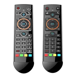 Q2 Backlight Gyroscope Wireless Air Mouse IR Learning 2.4GHz RF Smart Voice Remote Control for TOX1 Android TV Box vs G20S PRO