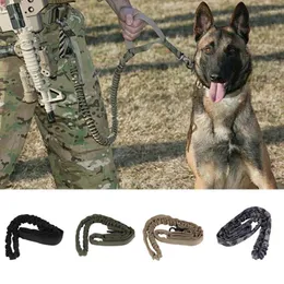 Dog Collars Multicolor Leash 1000D Nylon Tactical Military Training Elastic Pet High Quality Durable Supplies