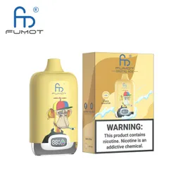 Orijinal Fumot Tornado Dijital Kutu 12000 Tek Kullanımlık E Sigara Eşyalı Bobin Toptan LED Ekran Pil ve Eliquid