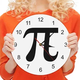 Väggklockor Geek Nerd Math Chic Pi Number Clock Home Decor Reloj Hanging Watch Duvar Saat