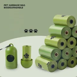 Borsa per la cacca del cane addensata completamente degradabile Picker Pala cacca di gatto Borsa per la spazzatura dell'animale domestico Pick up