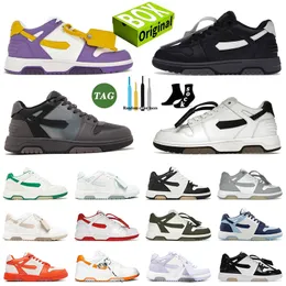 Out Of Office Sneaker Ooo Low Tops Calf Leather Designer Shoes Navy Blue Grey Black White Blue Khaki Lilac Sand Purple Yellow Orange Mint Mens Shoes Sneaker Women Women