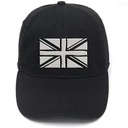 Berretto da baseball Lyprerazy Union Jack Flag in cotone lavato regolabile da uomo e da donna unisex, berretto da baseball con stampa floccata fresca Hip Hop