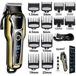 Hair Trimmer KM1990 Clipper Electric for men shaver professional Men's cutting machine Wireless barber trimme 231102