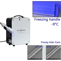 Hårvård frusen maskinvård efter hårperm och färgning av isfryst hår rakt hårbottenbehandling salongutrustning