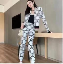 2023SSGG Women's Tracksuit Set Top and Pants Women Black White Clothes Casual 2st Set Dragkedja Jogging Suits Sweatsuits Jumpsuits For Girls