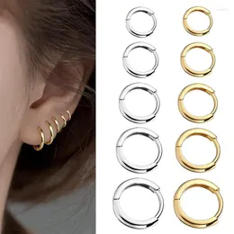 Hoop Earrings Sharelucky Simple Stainless Steel Small For Women Men Cartilage Ear Piercing Jewelry Pendientes Hombre Mujer