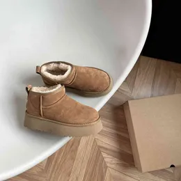 Zima 5 cm platforma wysokość butów klasyczne Ultra Mini ciepłe australijskie futra śnieżne designer Tasman Tazz Plush Casual Kaptety Ugglie Chaussure de Luxe