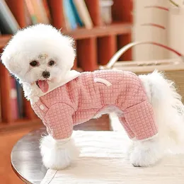 Dog Apparel Jumpsuit Winter Small Clothes Coat Outfit Schnauzer Poodle Bichon Frise Pomeranian Puppy Costume Warm Pet Clothing Pants