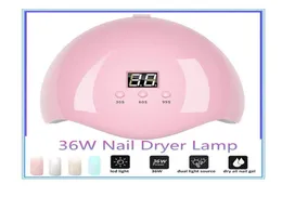 36W USB LED UV Nail Gel Curing Lamp Light Manicure Polish Dryer Nail Potherapy Machine Tool Pink 7934149