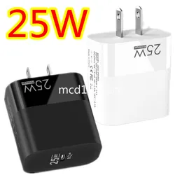 Szybkie szybkie ładowanie 25 W PD ładowarki USB-C Typ C Adapter Power Adapter Wall Adapters dla iPhone'a 12 13 14 Pro Max Samsung HTC LG M1 z pudełkiem
