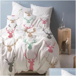 Bedding define estilo fresco conjunto de têxteis domésticos simples ER ER lençóis lençóis de linho de linho entrega 202 dhwxq