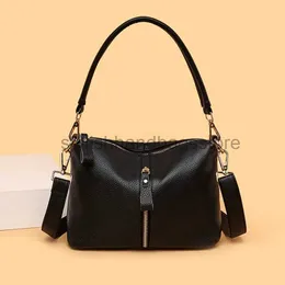 Axelväskor 2023 handväska som riktig kvinna som bär högkvalitativ kvinnas handväska solid väska på kurir cowstylishhandbagsstore