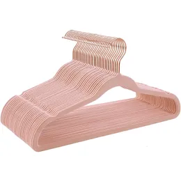 Hängar rack 45 cm rosguldkrok flockar klädhängare plast non slip klädhängare sammet magiska klädhängare klädbutik pälsa inga spår 230403