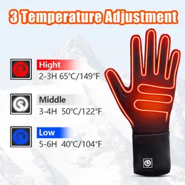 Rękawiczki narciarskie Zbawne podkładka ciepła podgrzewane rękawiczki zimowe akumulator ogrzewania narciarstwa na zewnątrz sport