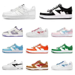 디자이너 신발 SK8 남성 여성 운동화 수영 유선형 스니커즈 Nigo Court Sta Low Platfor Shoe Black White 특허 ABC Camo Blue Orange Brown Mens 여성 트레이너 1