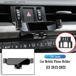 Bilhållare Biltelefoninnehavare för Lexus ES200 ES250 ES300H ES350 Gravity Navigation Bracket GPS Stand Air Outlet Clip Rotatable Support Q231104