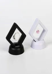 Fashion PE Cases Displays Square 3D Album Floating Frame Holder Black White Nail Coin Box Jewelry Dishow SHOW FASE FÖR GIFT F2672347780