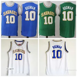 고등학교 농구 Dennis Rodman Jersey 10 남자 판매 오클라호마 세베이지 저지 스포츠 팬을위한 통기성 순수 면화 팀 블루 그린 화이트