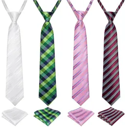 Bow Ties 38 6cm pojkar flickor vita bröllop rem slips blå gröna barn elastiska band lätt att bära studenter enhetliga tillbehör dibangu