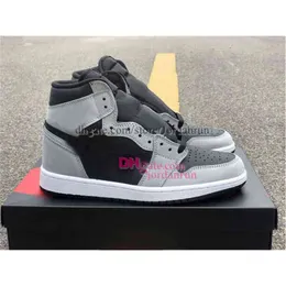 2024 New Authentic Men 2.0 1s Shadow Athletic Shoes Black Light Grey White Sports Sneakers