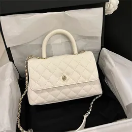 Högkvalitativ designare Väska Luxury Coco Handle Bag äkta läder Fashion Handväska Klassisk klaff axelväska Cross Body Bag Women's Party Bag