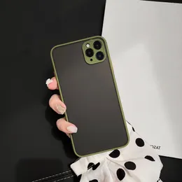 حالات الهاتف السيليكون البسيطة لـ iPhone 11 12 13 14 15 Plus Pro Max Prochproof Back Cover حالة جديدة